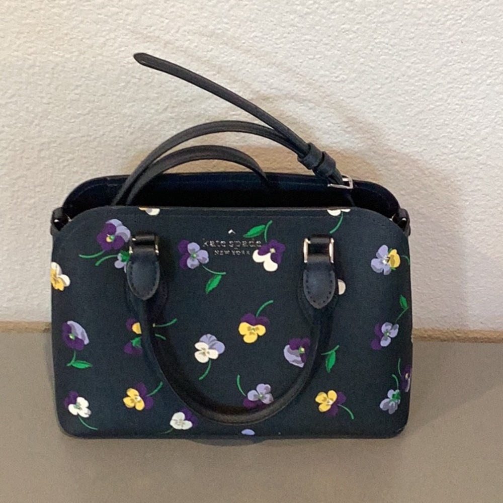 Kate Spade Black and Purple Satchel with Gaming Motifs